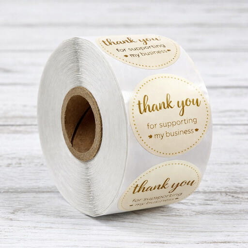 Thank You Stickers: 5 Smart Uses That Increase Repeat Orders 4 Use a handwritten font for your Thank you stickers