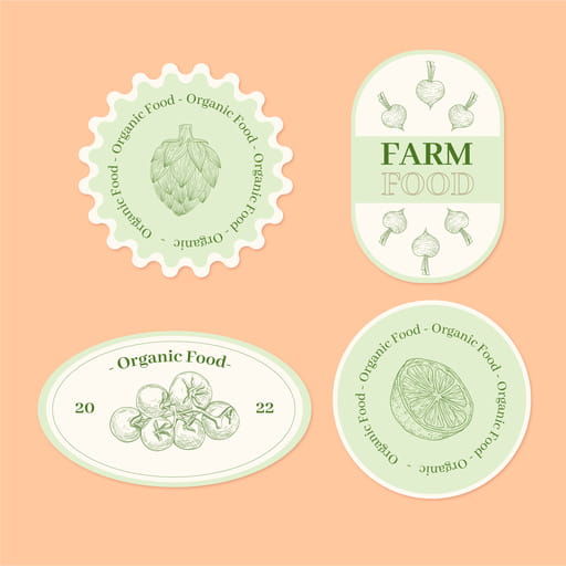 Product labels in Custom Die-Cut Shapes