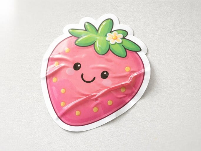 Wrinkles under sticker label