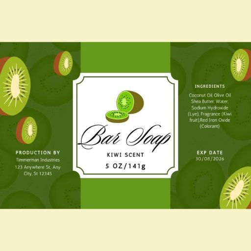 Wrap/band label design for soap bars