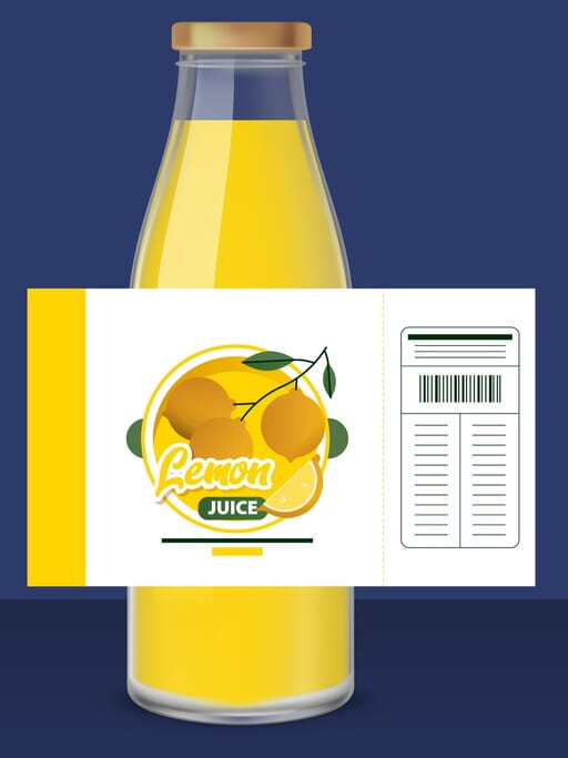 Things That Come Before Style in Labels for Juice Bottles