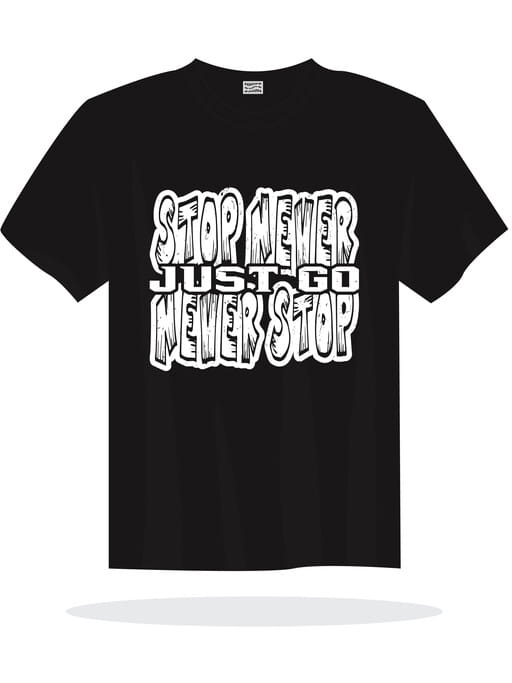 T-shirt with Oversized Block Text